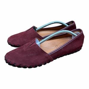 Spring Step Kathaleta Slip-On size 7.5-8 |Eu 38 Women's Burgundy Suede Loafers